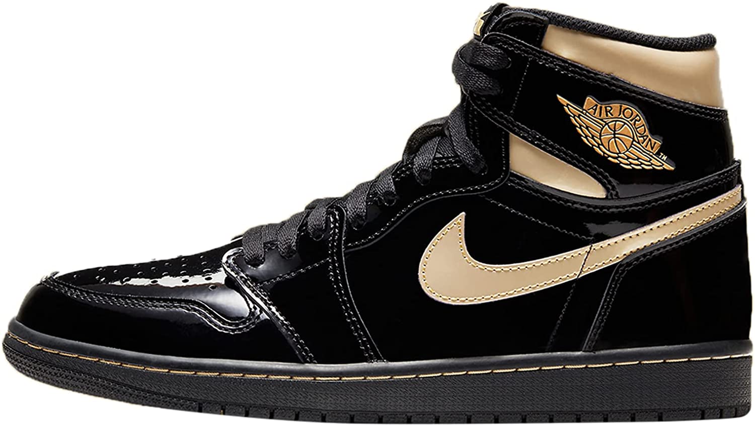 Air Jordan 1 High OG Patent Black Gold