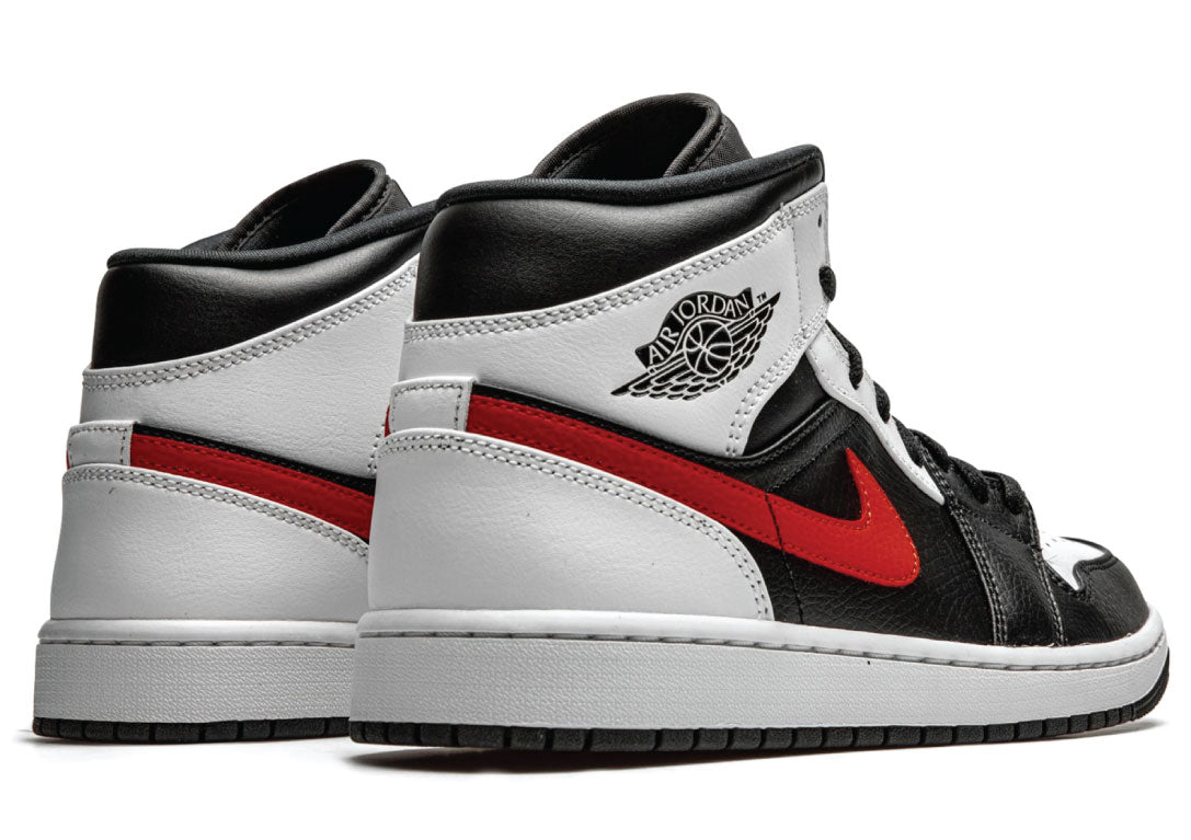 Air Jordan 1 Mid Black Chile Red White