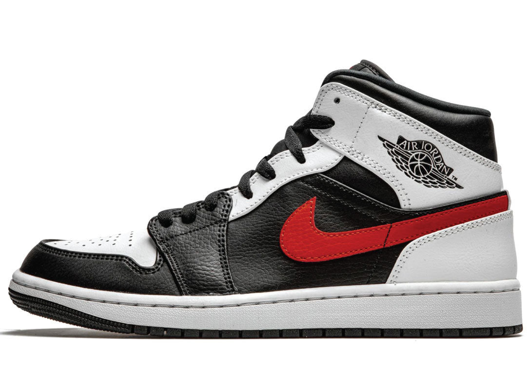 Air Jordan 1 Mid Black Chile Red White