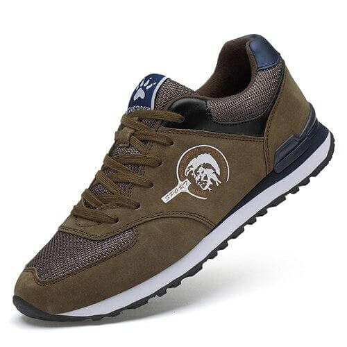 Suede Leather Men Running Shoes