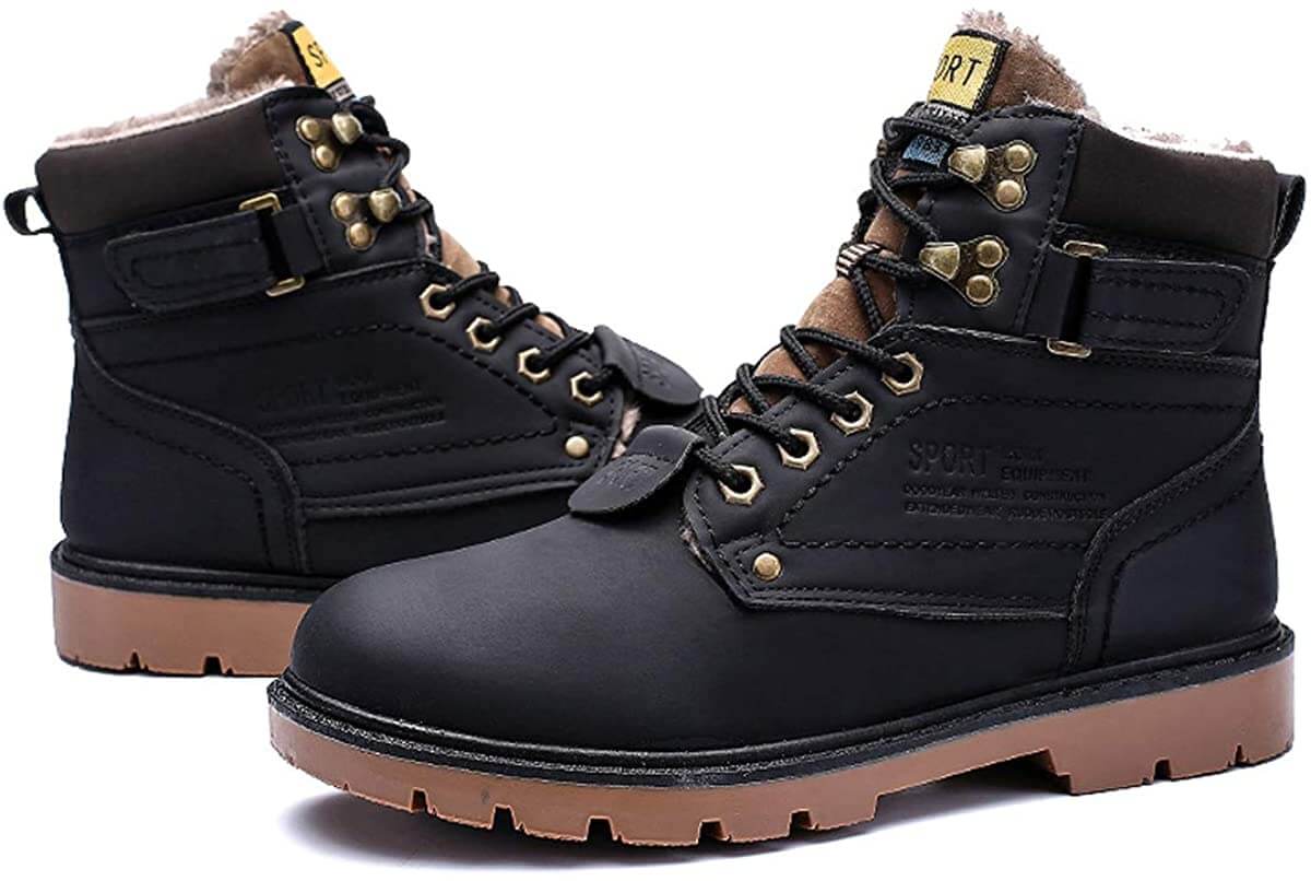 Fur Mens Winter Desert Boots