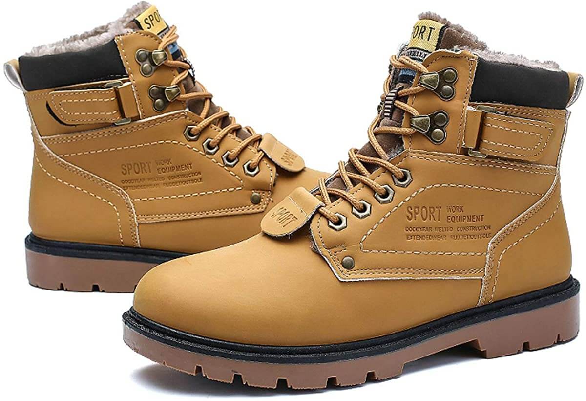 Fur Mens Winter Desert Boots