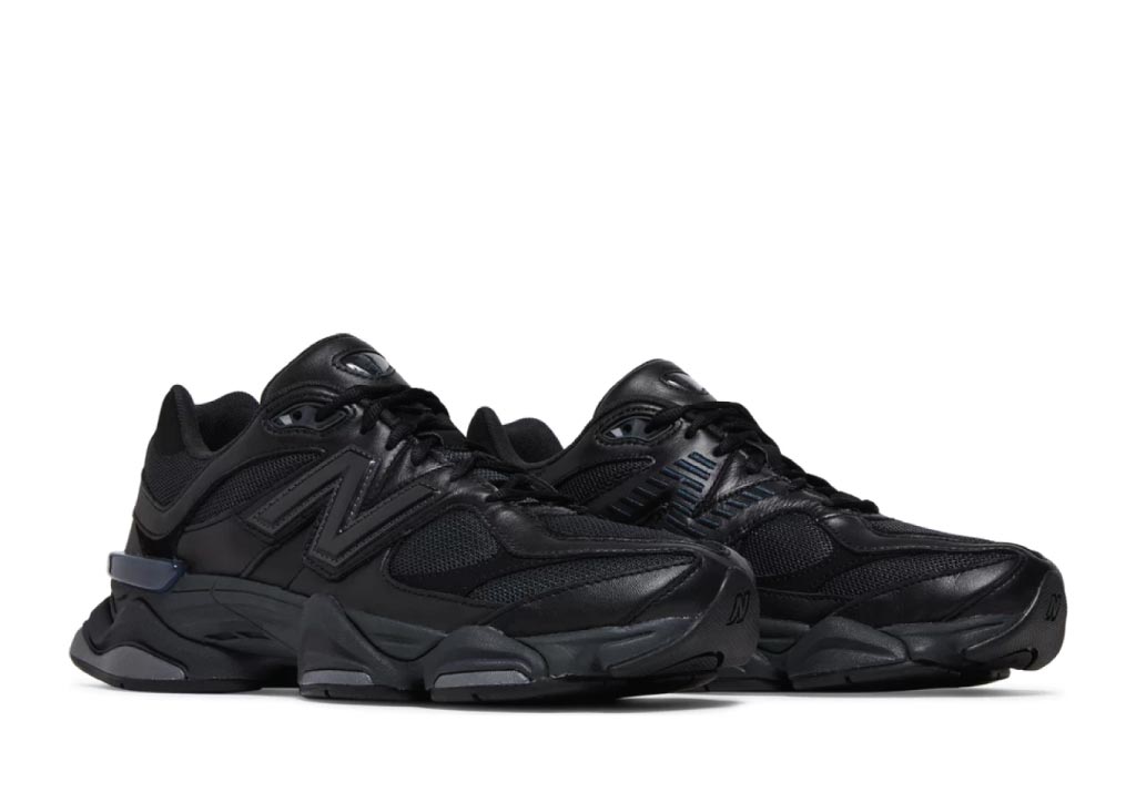 New Balance 9060 Triple Black Leather